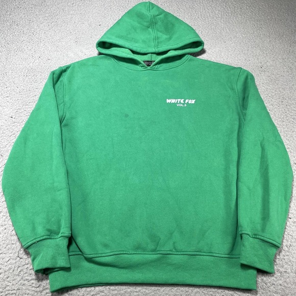White Fox Boutique Tops - White Fox Hoodie Womens XS/S Green Vol 3 Graphic Pullover Fleece Sweatshirt